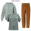 Vorschaubild Lockere Damen Musselin Bluse
