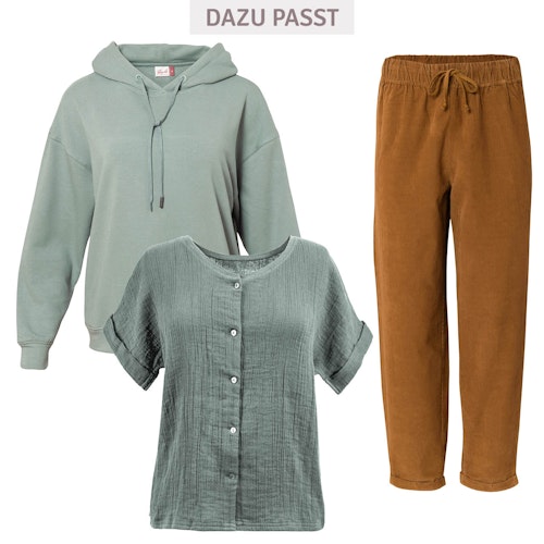 Lockere Damen Musselin Bluse