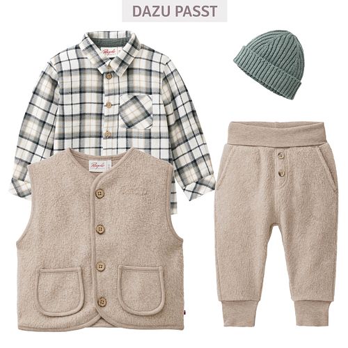 Fleece Weste beige