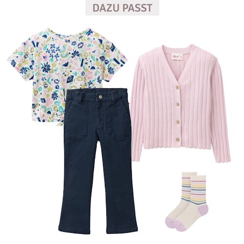 T-Shirt Knotendetail tropische Blüten