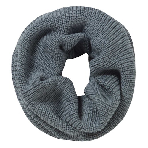 Warmer Damen Schlauchschal Strick rauchblau