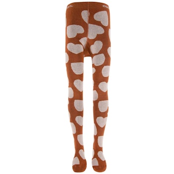 Kinder Strumpfhose Herzen kupfer