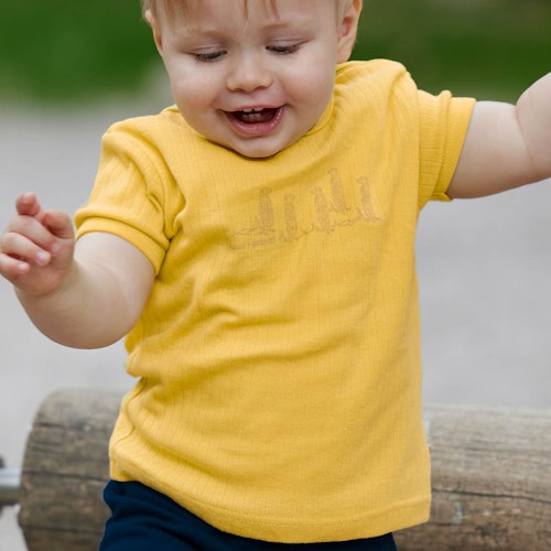 Weiches T-Shirt Rippe Känguru