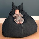 Vorschaubild Kinder Sitzsack 90 x 100 x 80 cm - anthrazit