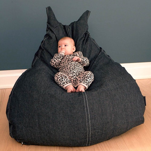 Kinder Sitzsack 90 x 100 x 80 cm - anthrazit