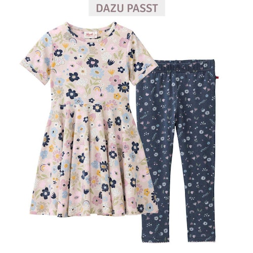 Kurzarm Flatterkleid geblümt