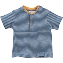 Vorschaubild Leichtes Henley T-Shirt Ringel