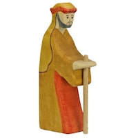 Hirte mit Stab Krippenfigur aus Holz