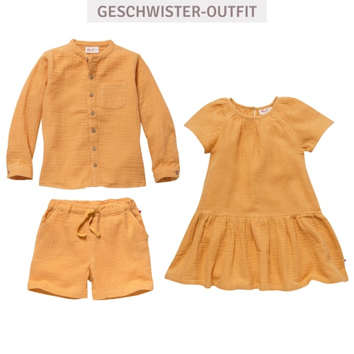 Leichtes Musselin Kleid kurzarm
