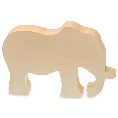 Schnitzrohling Holztier - Elefant
