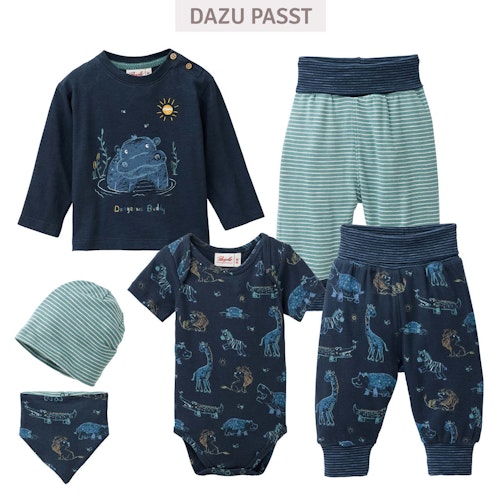 Jersey Langarmshirt Eisbär und Pinguine