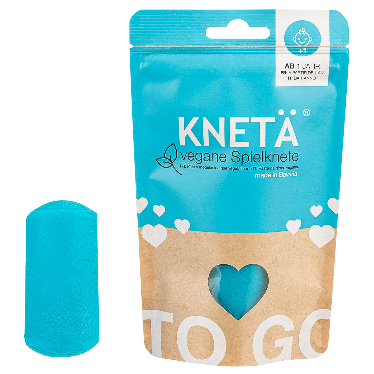 Türkise Knete ab 1 Jahr, 100g Beutel