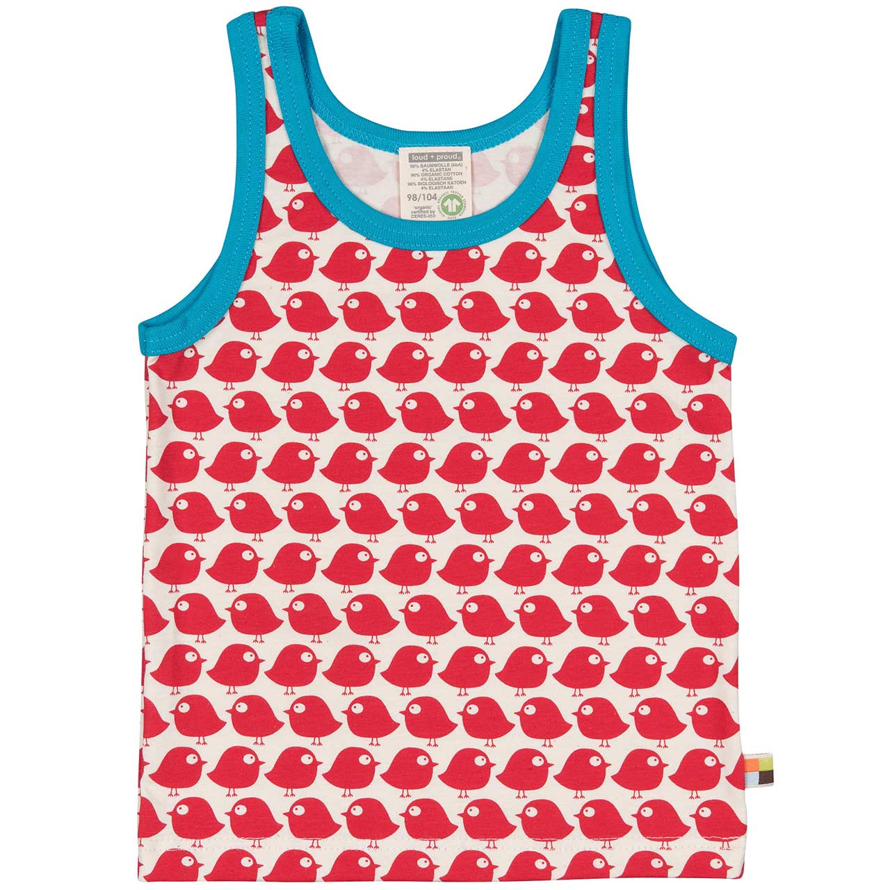 Unterhemd Vogel-Druck