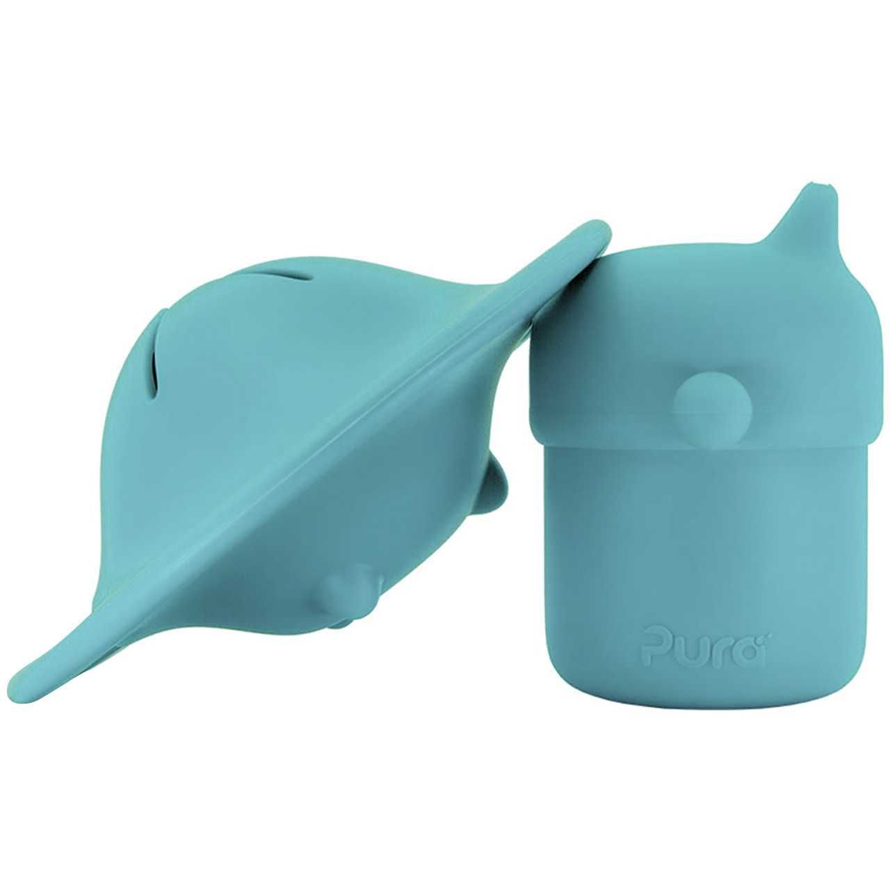 Kombi-Pack Trinklernbecher + Snackbox aus Silikon