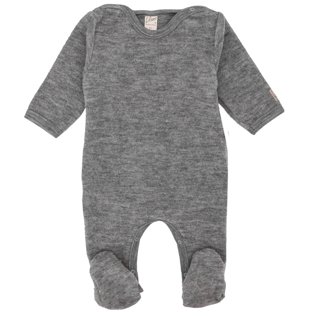 Babystrampler Wollplüsch mit Fuß