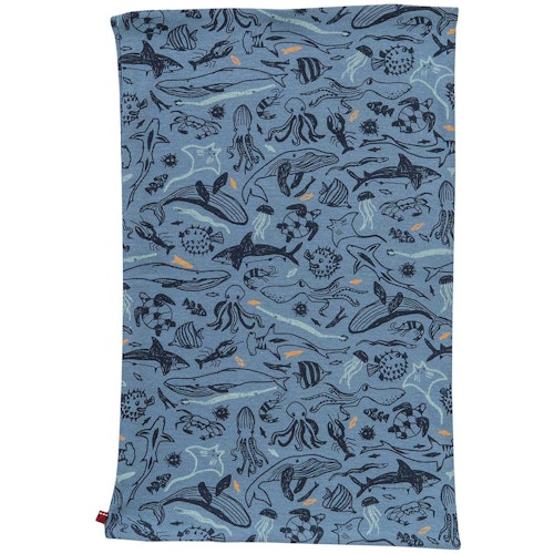 Wende Schlauchschal Unterwasserwelt + Hunde blau 29x25cm