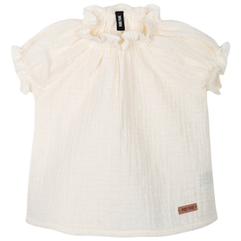 Leichte Bluse Musselin creme-weiß