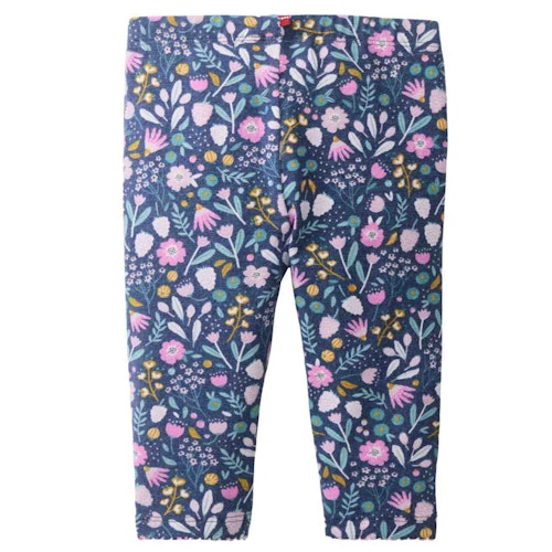 Edle Rippe Leggings Blümchen