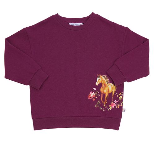 Sweatshirt Pferde lila