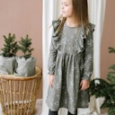 Vorschaubild Hochwertiges Mädchen Kleid langarm