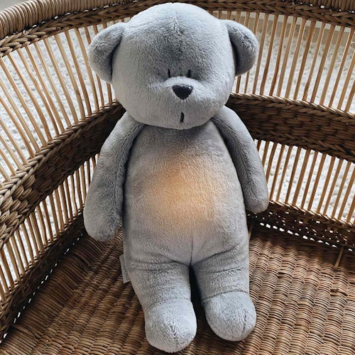 Der Summbär mit Lampe grau aus Baumwolle und Polyester