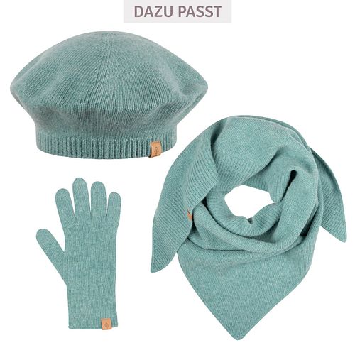 Damen Mütze Kaschmir Biobaumwolle lila