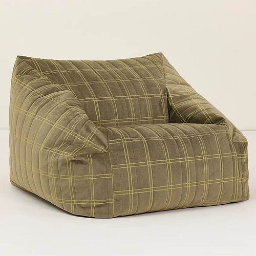 Sessel Sitzsack für Kinder grün-gelb - 72 x 75 x 42 cm
