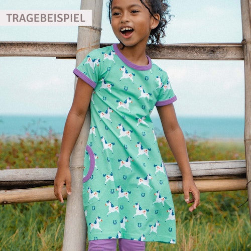 Kurzarm Kleid mit Alloverprint 