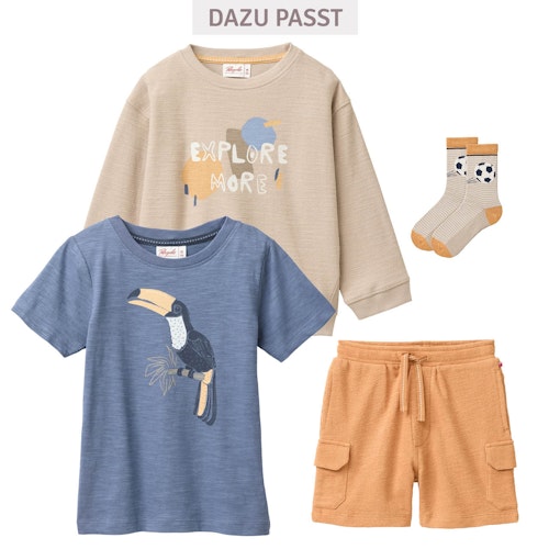 Hochwertige Bermuda Sweat Shorts karamell-braun