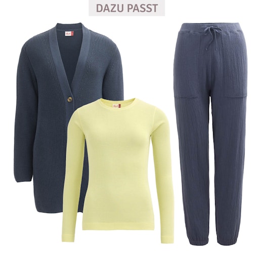 Weiches Damen Langarmshirt Rippe