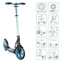 Vorschaubild Alu Scooter Türkis bis 100kg 6-99 Jahre 215/230m-Räder