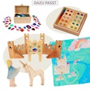 Vorschaubild Spieltuch Seide Regenbogenland 53 x 53 cm