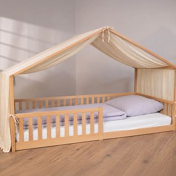 Musselin Baldachin für Hausbett, groß 470x150, creme
