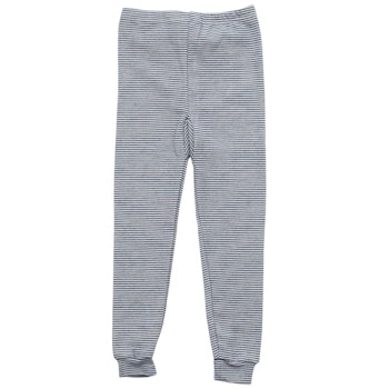 Wolle Seide Leggings Bündchen marine gestreift