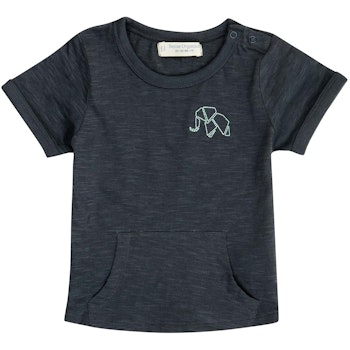 Shirt kurzarm in navy m ist Kängurutaschen
