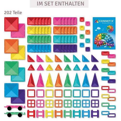 Connetix Magnetbausteine Megaset 202 Teile – bunt