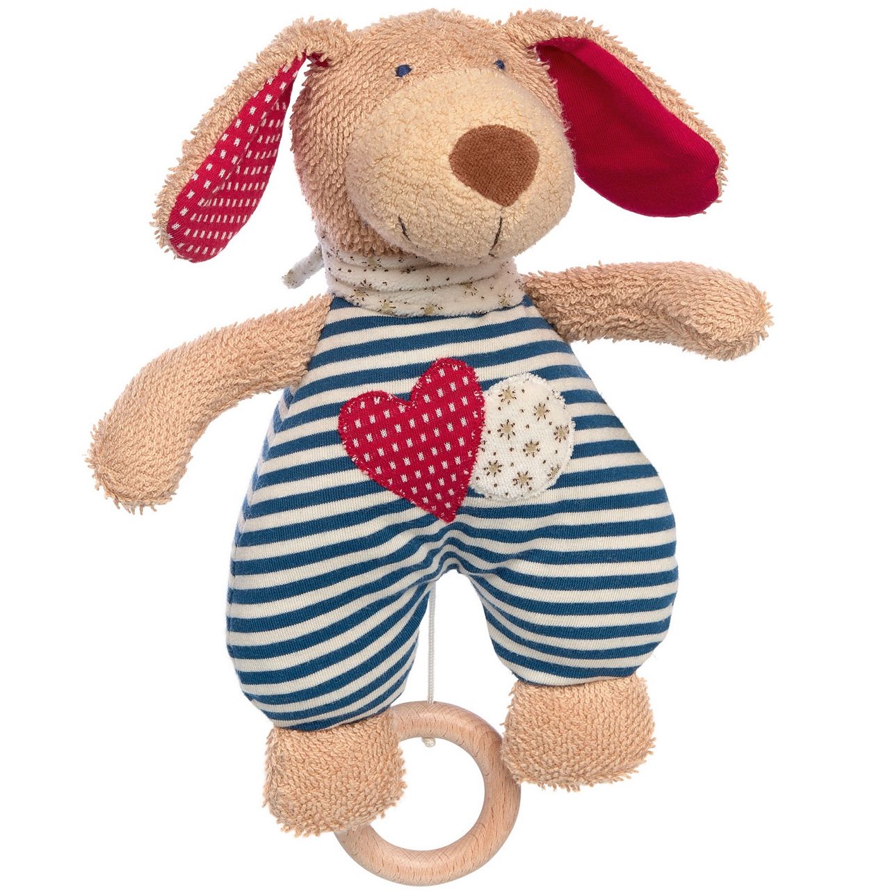 Bio Spieluhr Kuscheltier Hund Brahms Wiegenlied 25cm