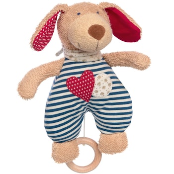 Bio Spieluhr Kuscheltier Hund Schlaf, Kindlein, schlaf 25cm