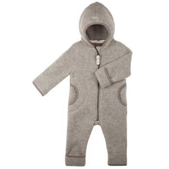 Warmer Fleece Overall Schurwolle grau