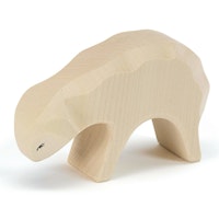 Schaf fressend Holztier 6 cm hoch