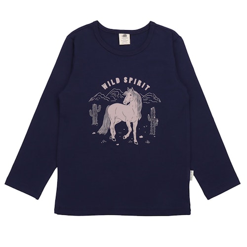 Langarmshirt mit Pferde-Motiv