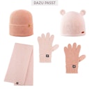 Vorschaubild Fingerhandschuhe Umschlagbund Wolle Seide