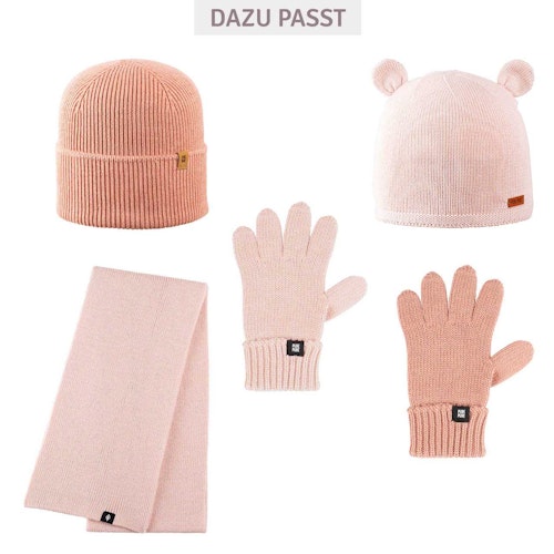 Fingerhandschuhe Umschlagbund Wolle Seide