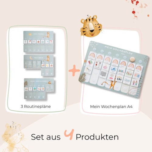 Wochen und Rourine Starterset Tiger inkl. 525 Symbole