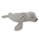 Vorschaubild XL Kuscheltier & Wärmekissen Robbe Dinkelspelz grau
