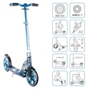 Vorschaubild Alu Scooter ab 6 Jahre 35-100kg 205mm-Rädern blau