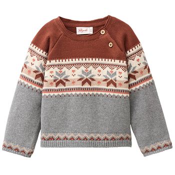 Pullover People Wear Organic Strick langarm Motiv