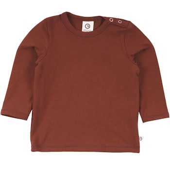 Hochwertiges Langarmshirt uni braun