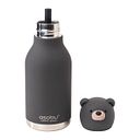 Vorschaubild Bestie Bottle Edelstahltrinkflasche mit Trinkhalm Schwarzbär 460 ml