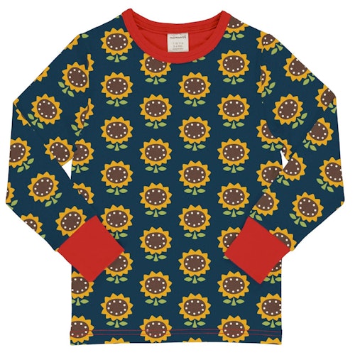 Sonnenblumen Langarmshirt Bündchen